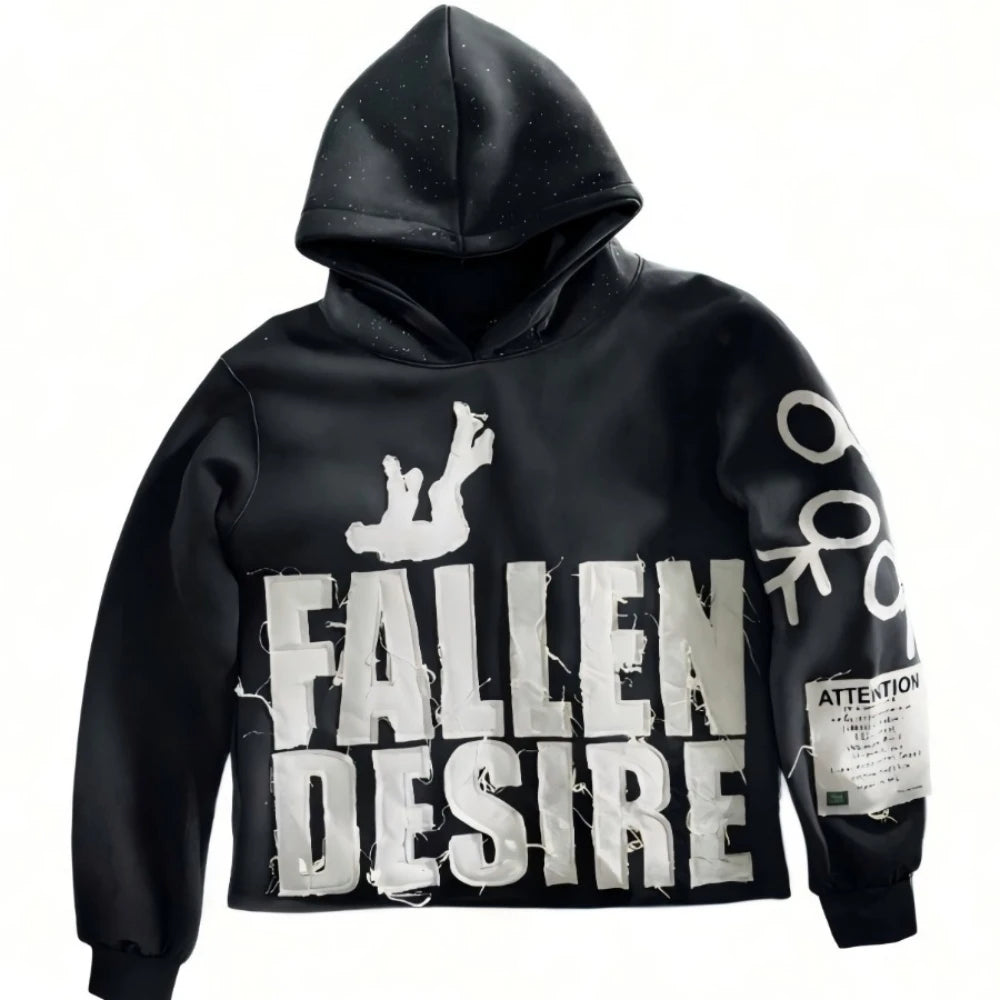 Embroidered Letter Hoodie